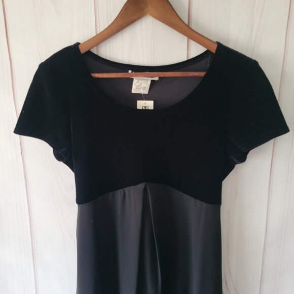 Maurices Little Black Dress Baby Doll Midi Dress, Women’s Sz 10, Velvet, Flowy - Picture 2 of 8